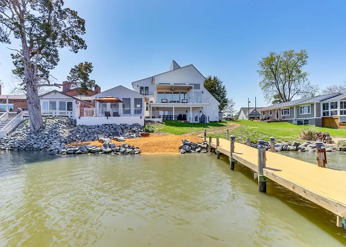 White Sail On The Potomac - Coastal Modern
